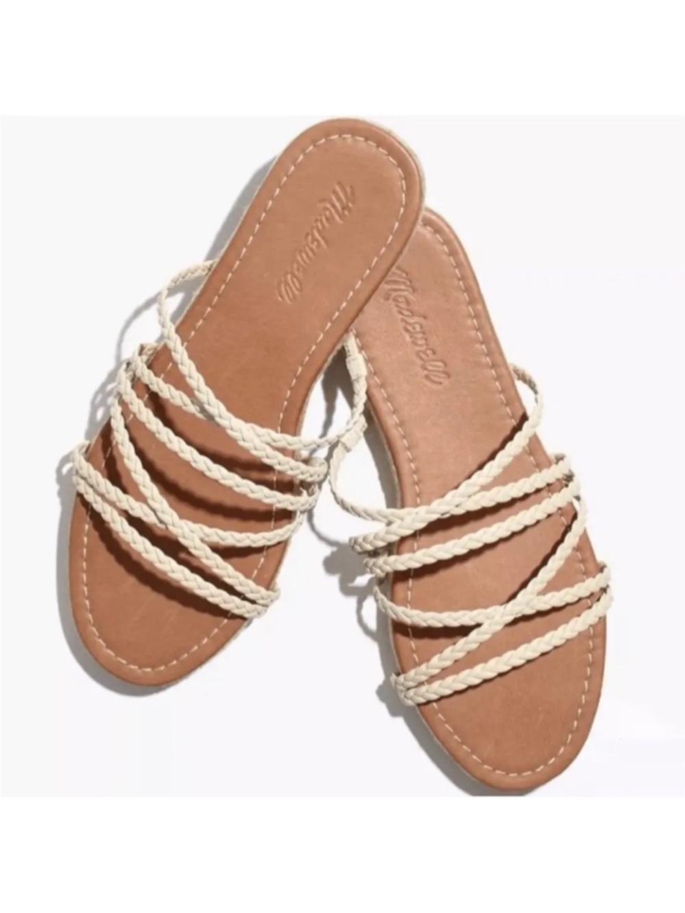 Madewell NWT The Kathryn Espadrille Sandals in LIGHT TAN Leather size 11